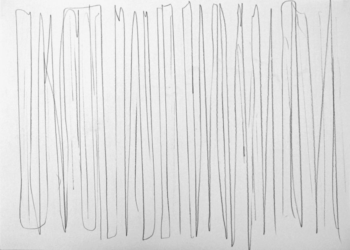 2016_Vertical Lines1_Graphit auf Papier_50x70_180a