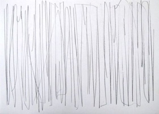 2016_Vertical Lines3_Graphit auf Papier_50x70_180