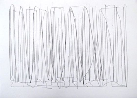 2016_Vertical Lines5_Graphit auf Papier_50x70_180
